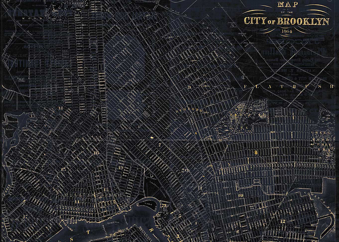 Brooklyn vintage city map