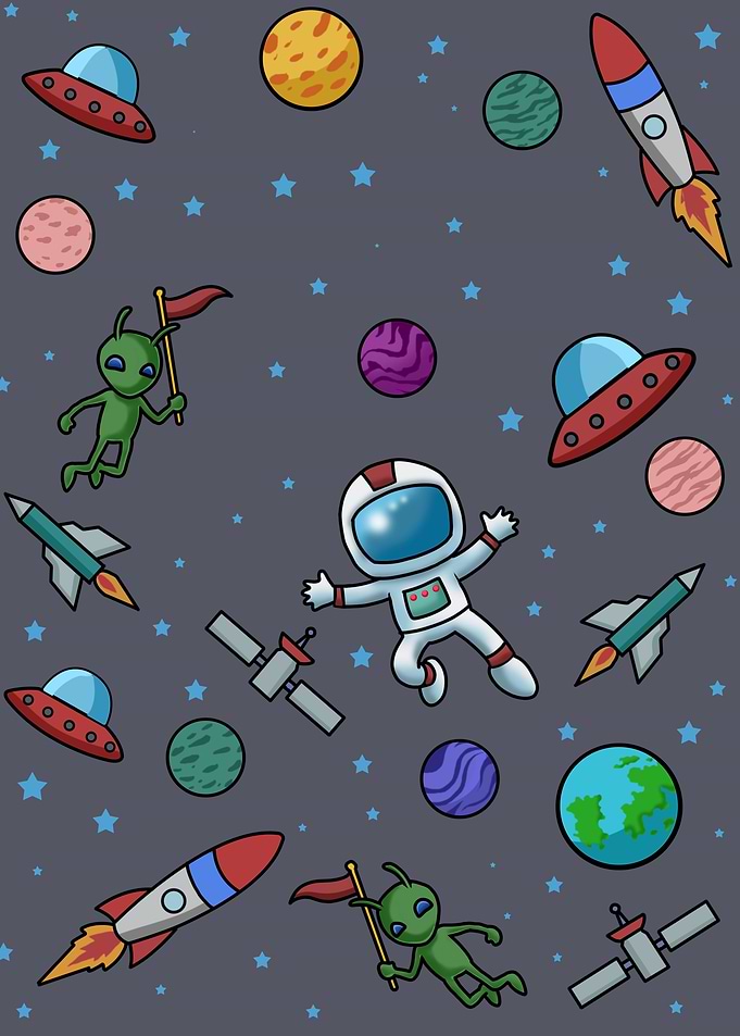 Astronaut Moon Space Ship