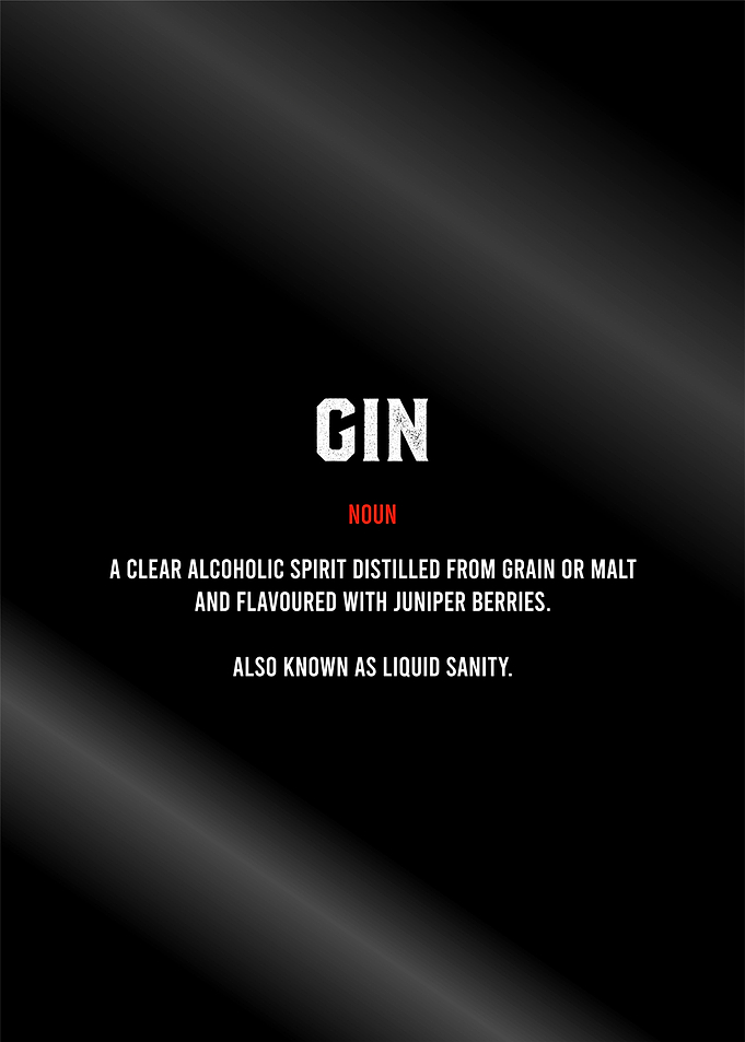 gin definition text art