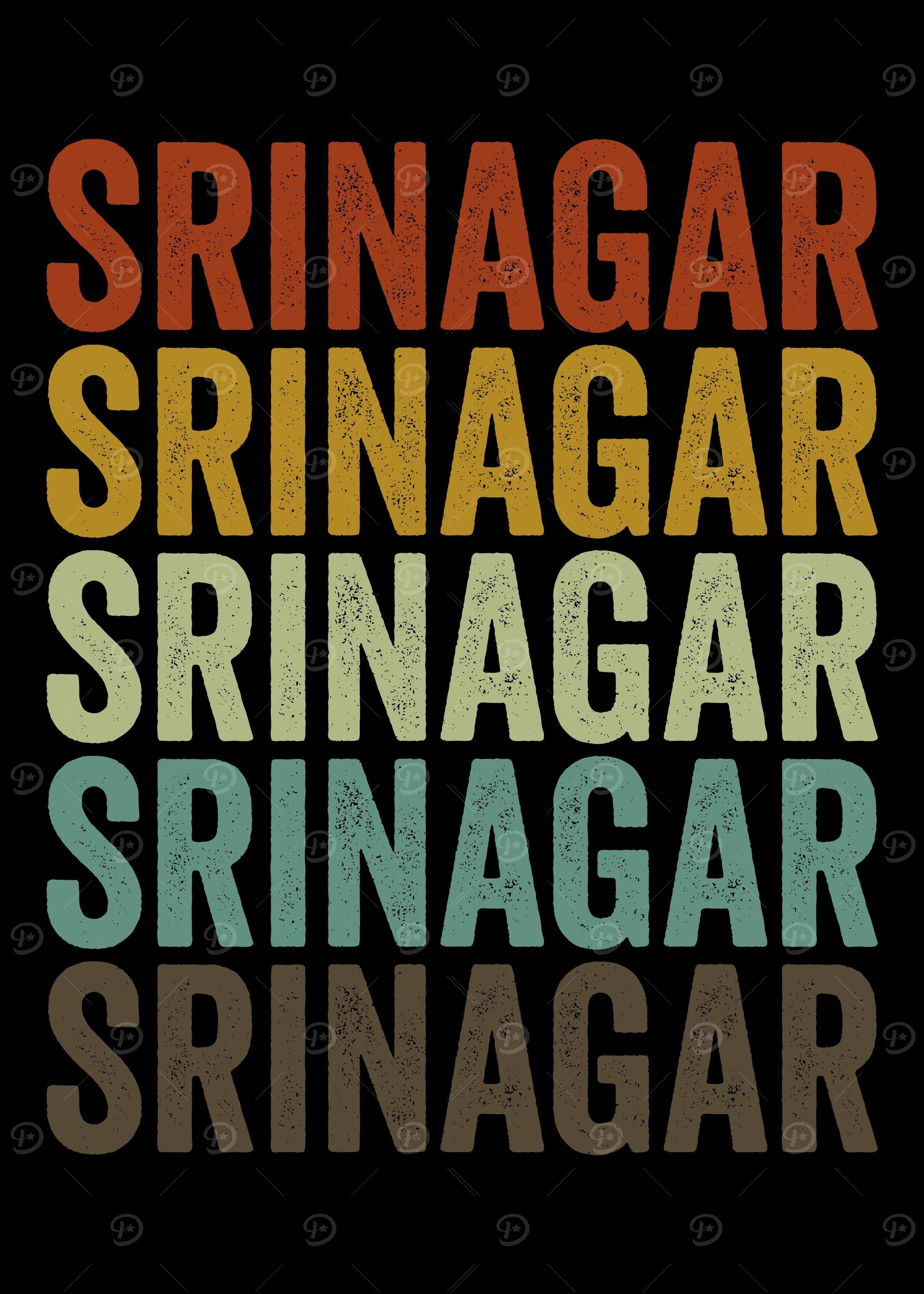 Srinagar India Retro