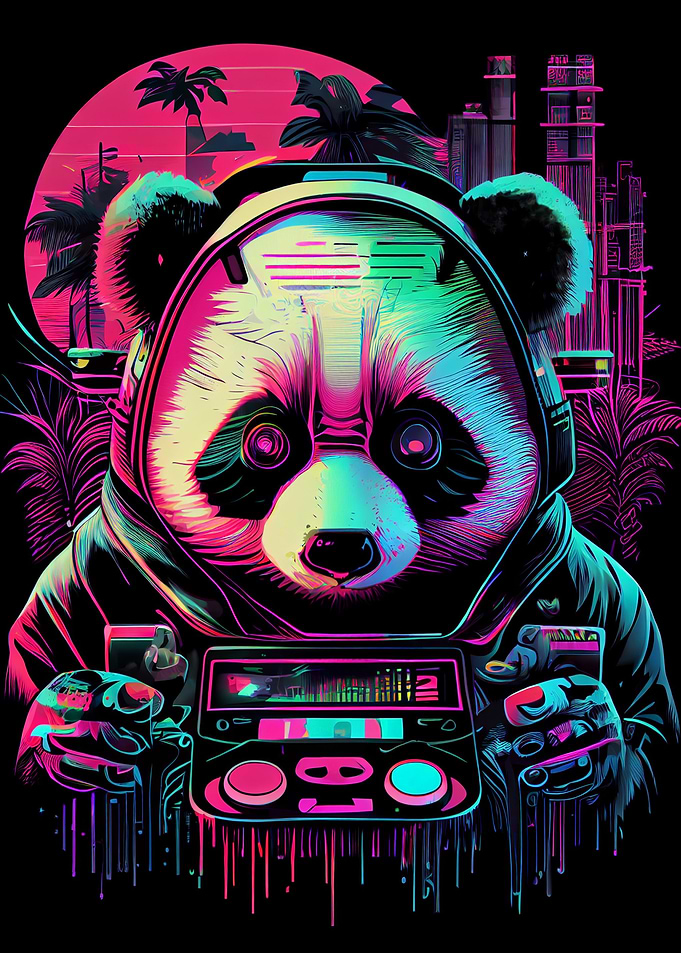 Panda Synthwave