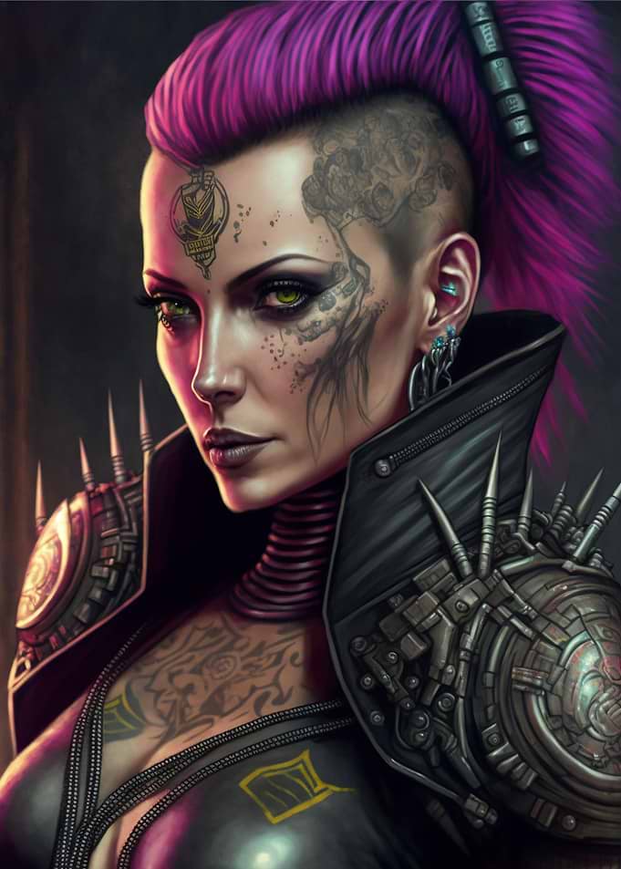 Cyborg Tattoed Girl