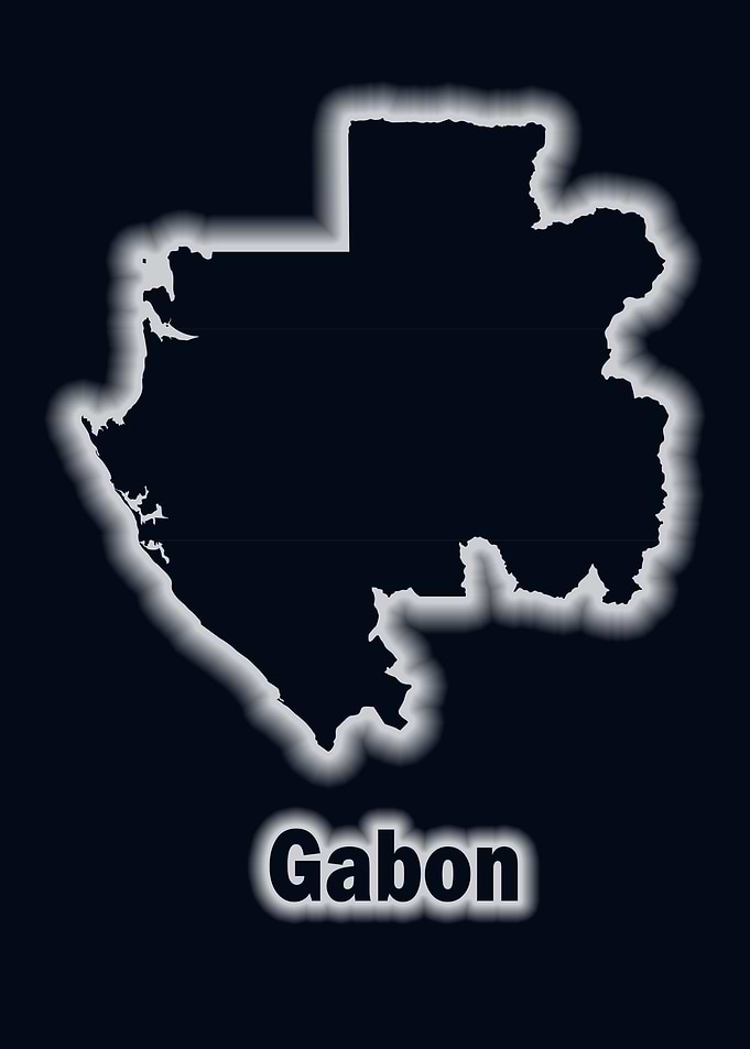 Gabon map glow
