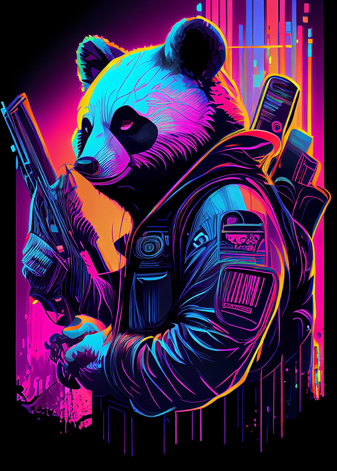 Panda Synthwave