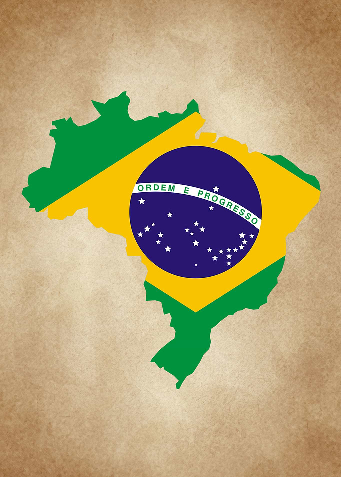 Brazil vintage map