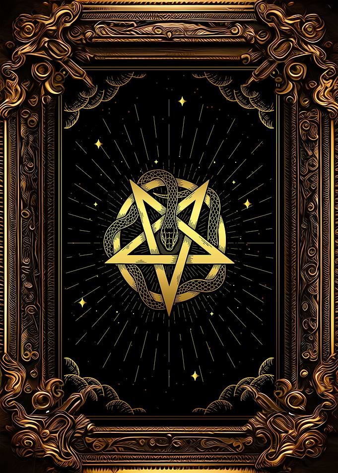 Tarot the snake pentagram