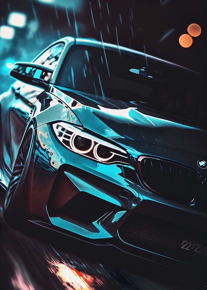 BMW M2 Neon Rain