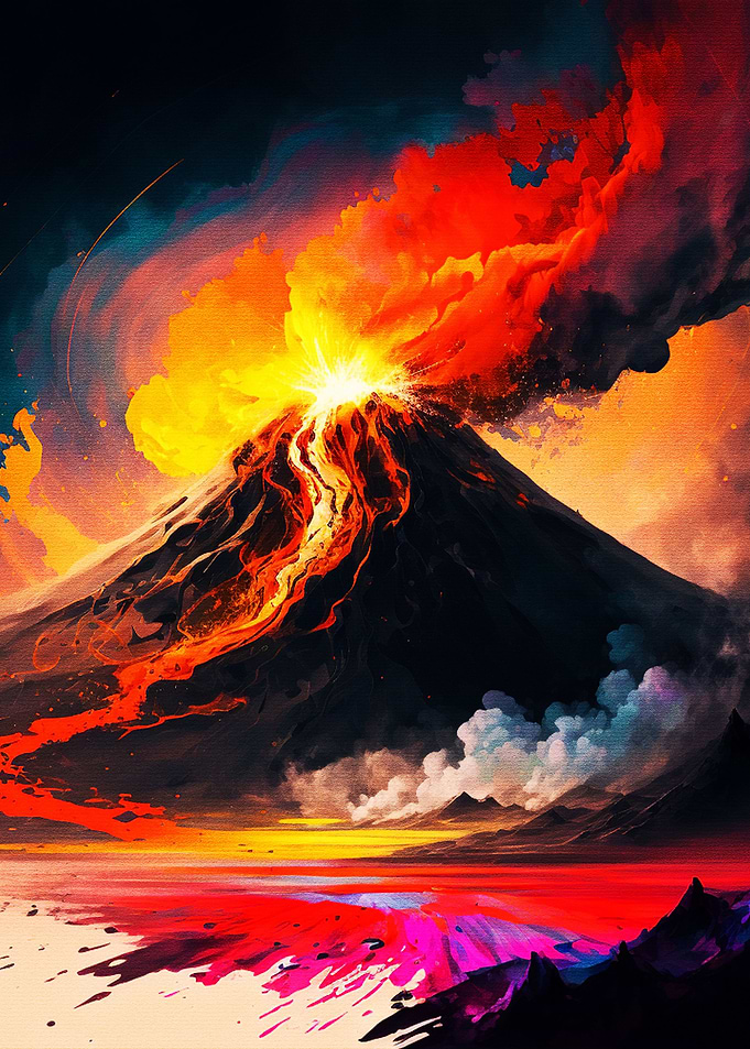 Painting the Volcano