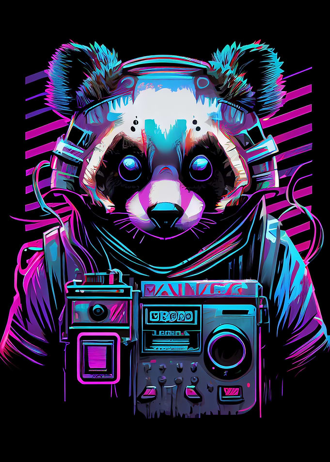 Panda Synthwave