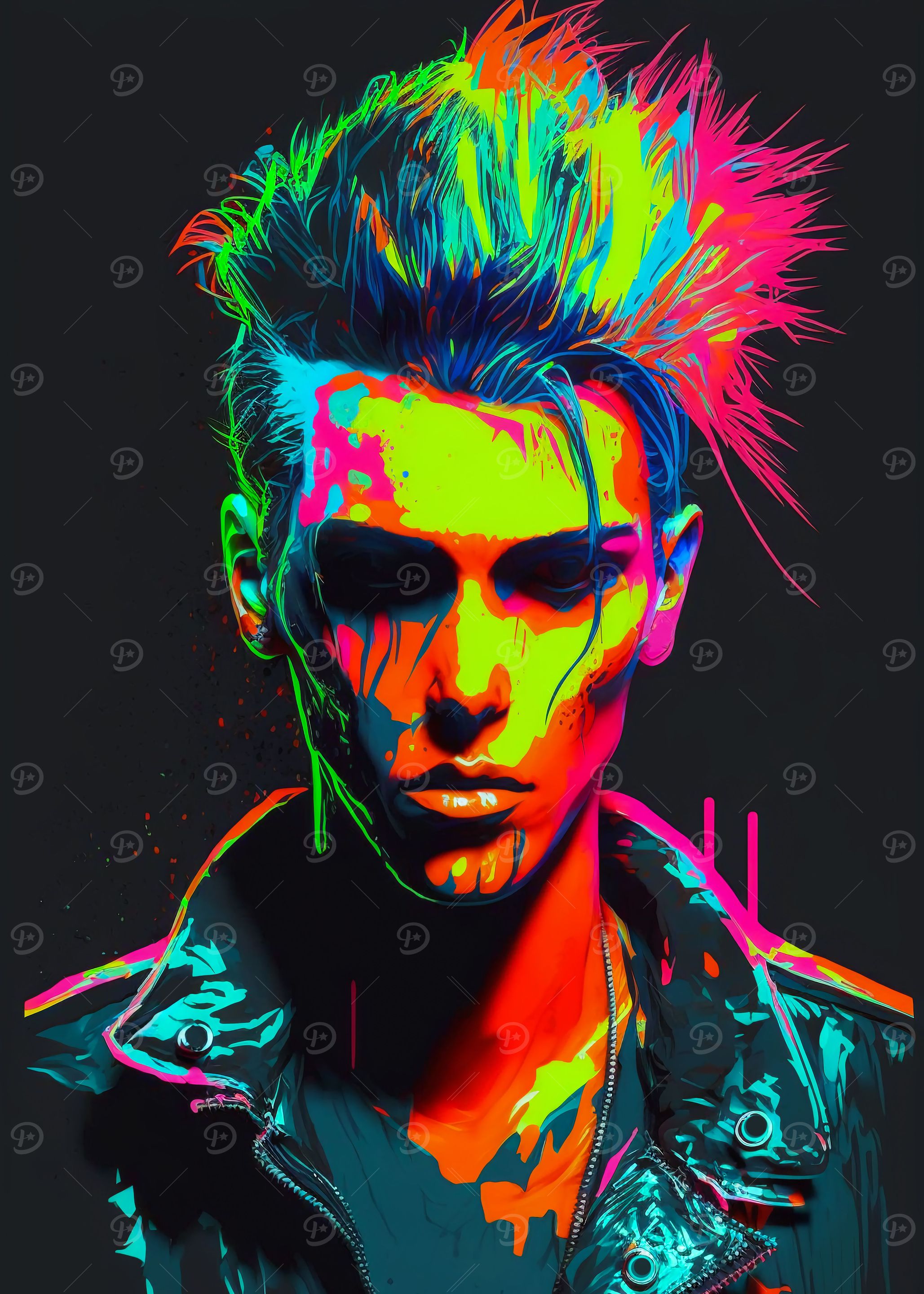 Pop Art Neon Punk