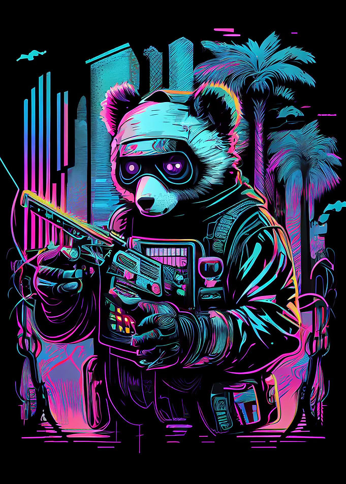 Panda Synthwave