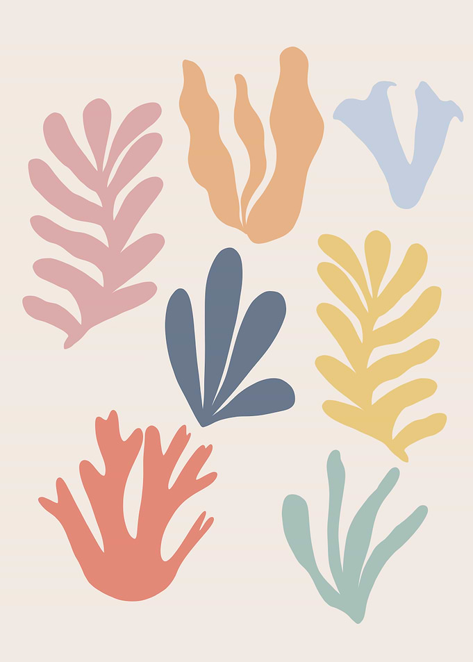 Abstract Seagrass Pastel 1