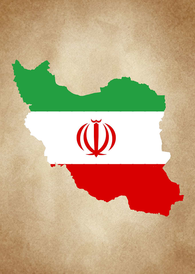 Iran vintage map