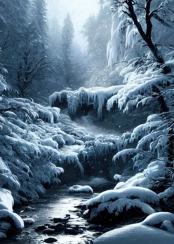 Frozen Winter Forest