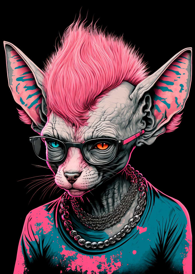 Heterochromia Sphynx Cat