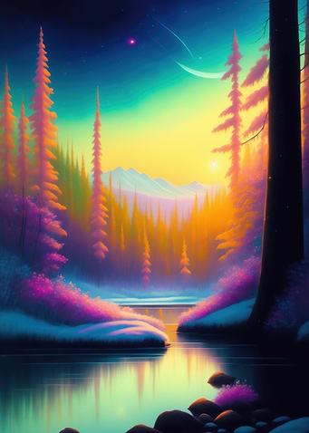 mountains lake nature