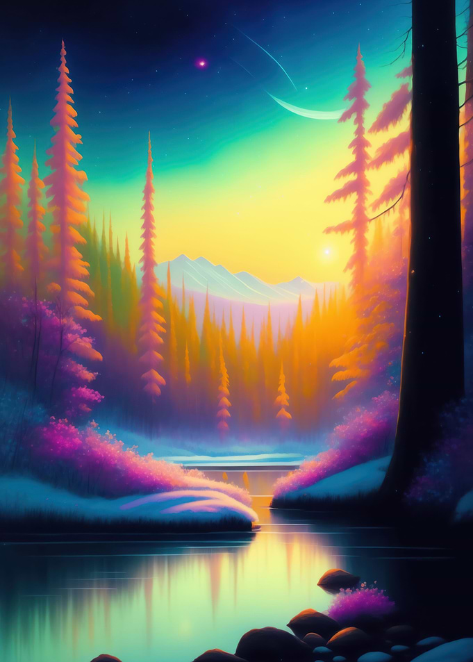 mountains lake nature