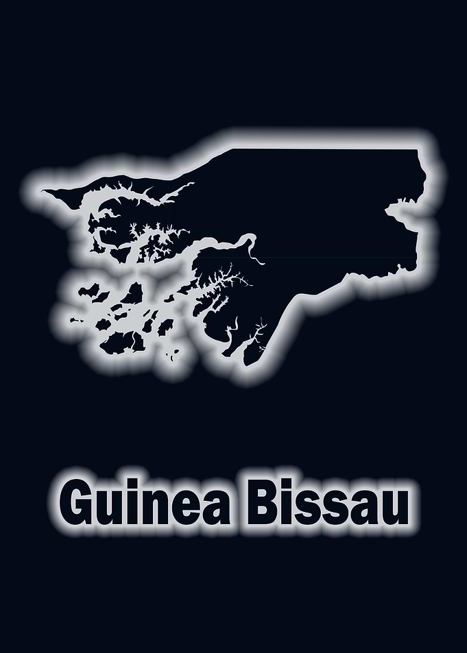 Guinea Bissau map glow