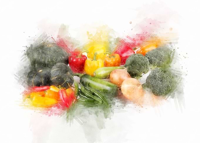 vegetables watercolor