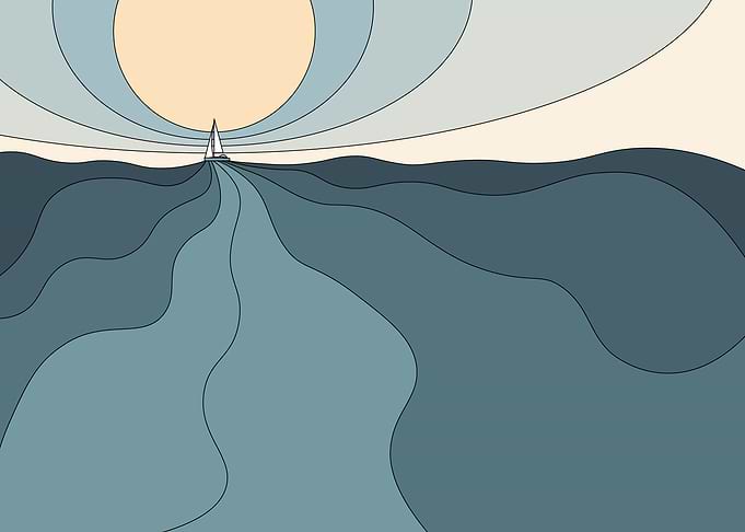 wavy sunset