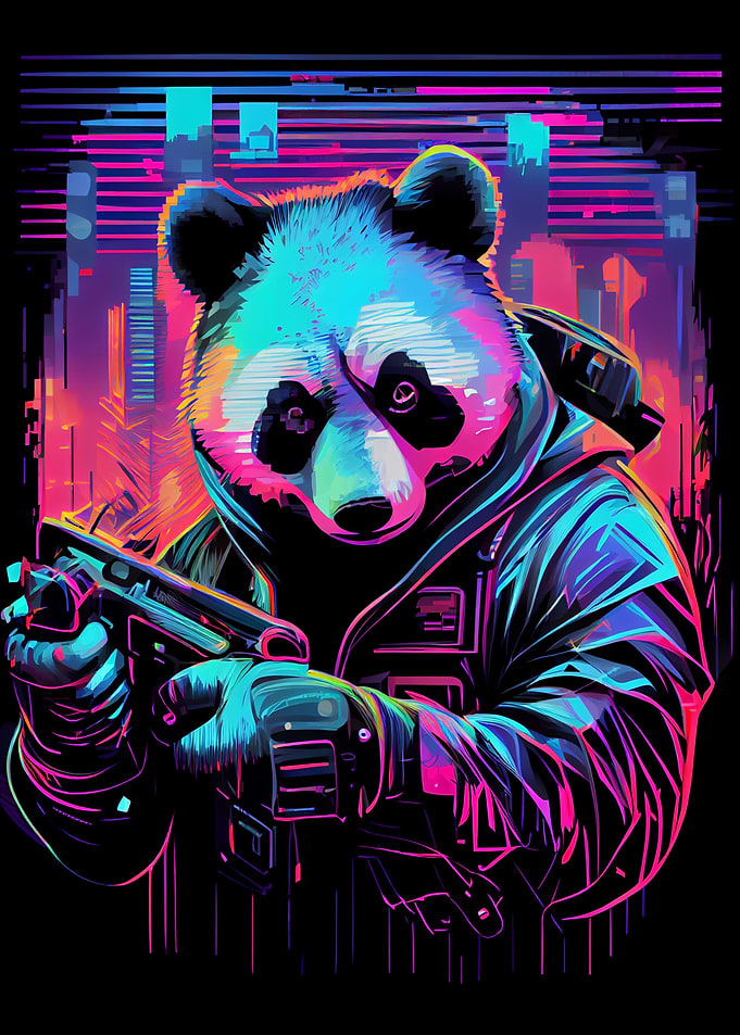 Panda Synthwave