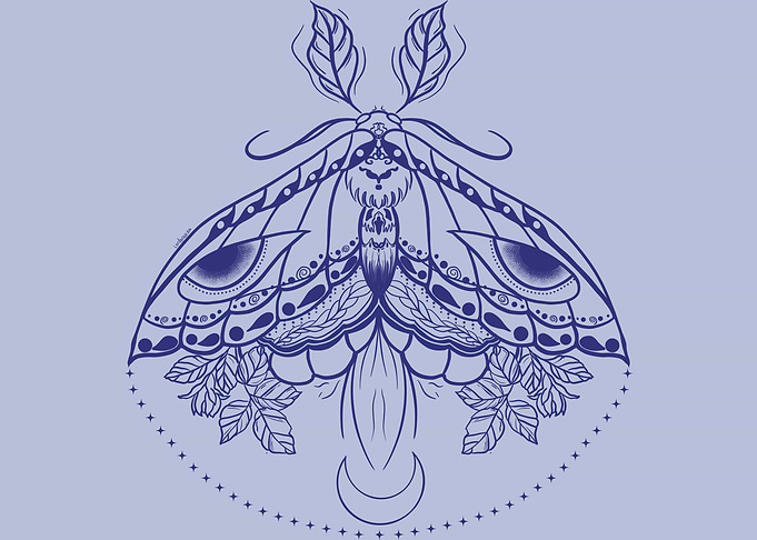 Blu Lunar Moth