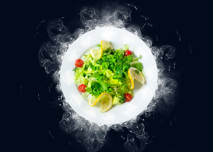 lunch salad smoke