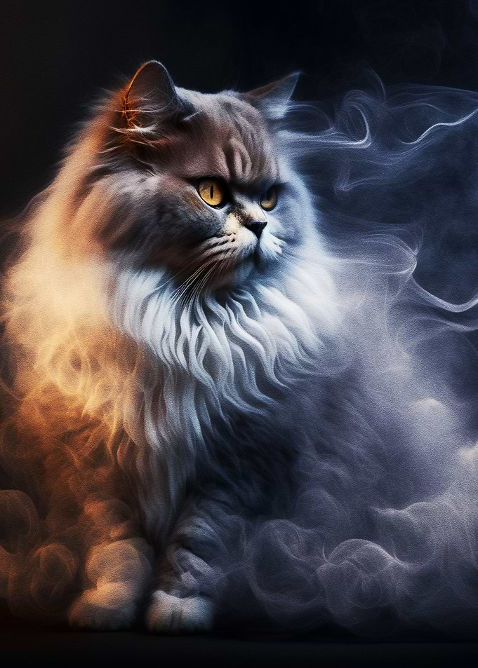 Smoke Art Cat