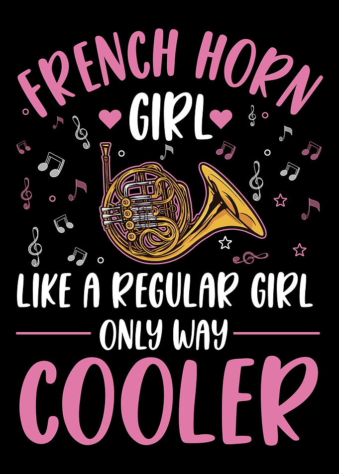 French Horn Girl Hornist