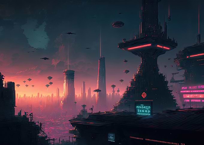 Vibrant Tech Metropolis