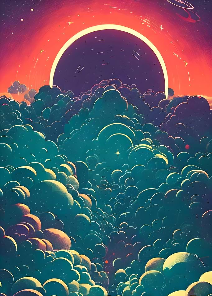 Retro Sunset Fantasy