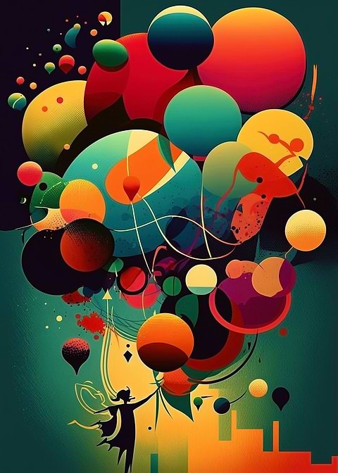 Vibrant Movements — metal poster wall art