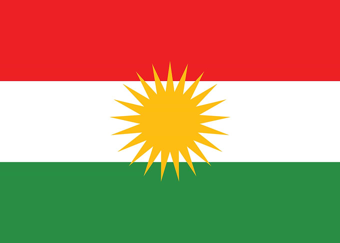 Kurdish Flag of Kurdistan