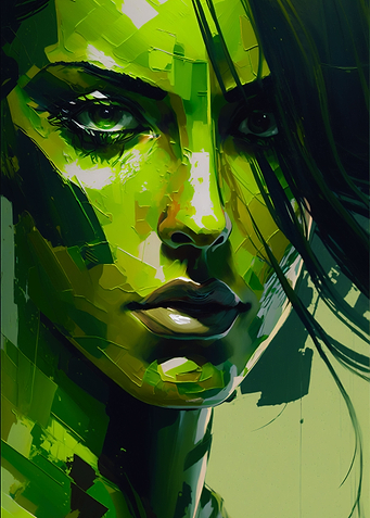Pop Art Green Pixie