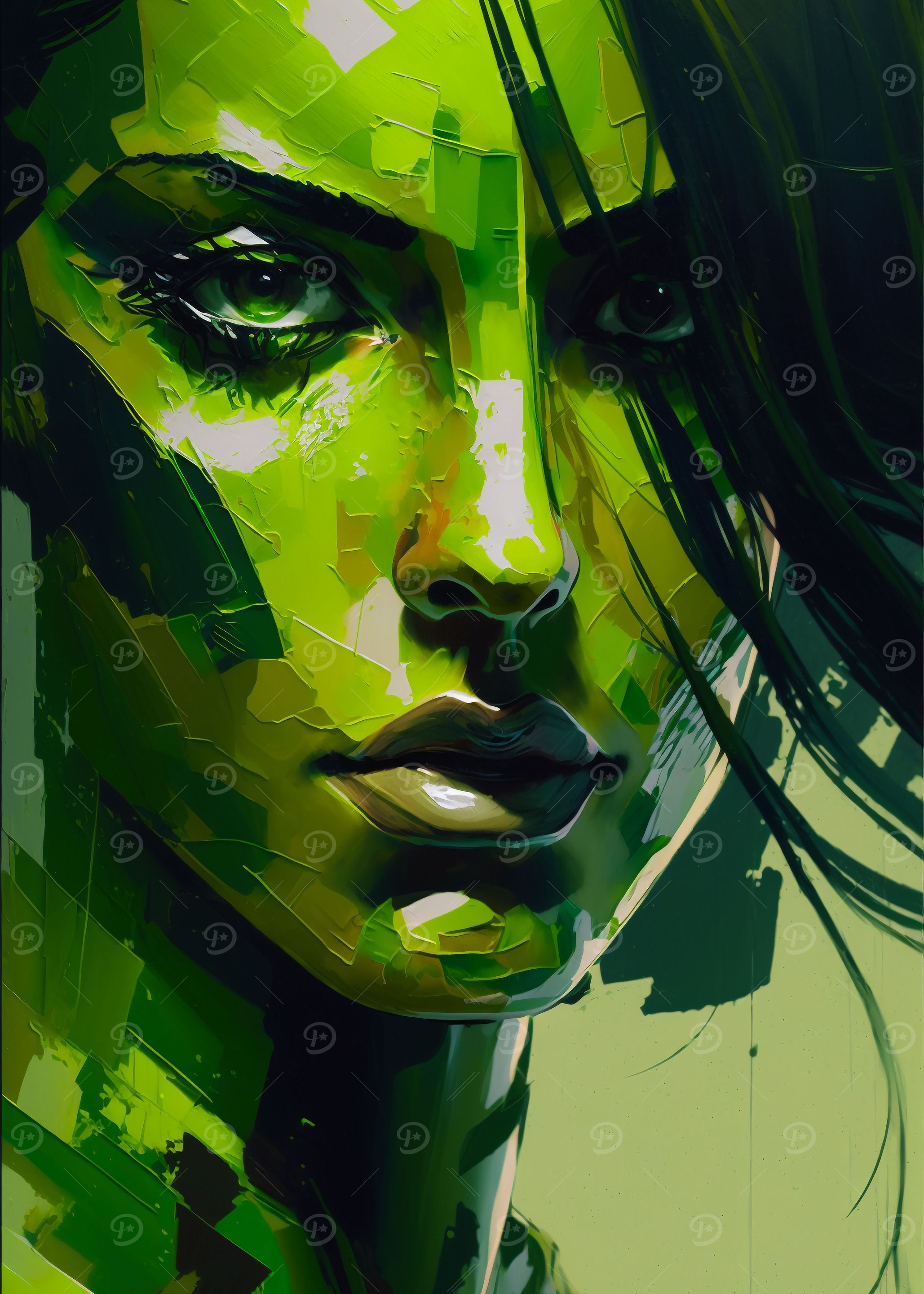 Pop Art Green Pixie