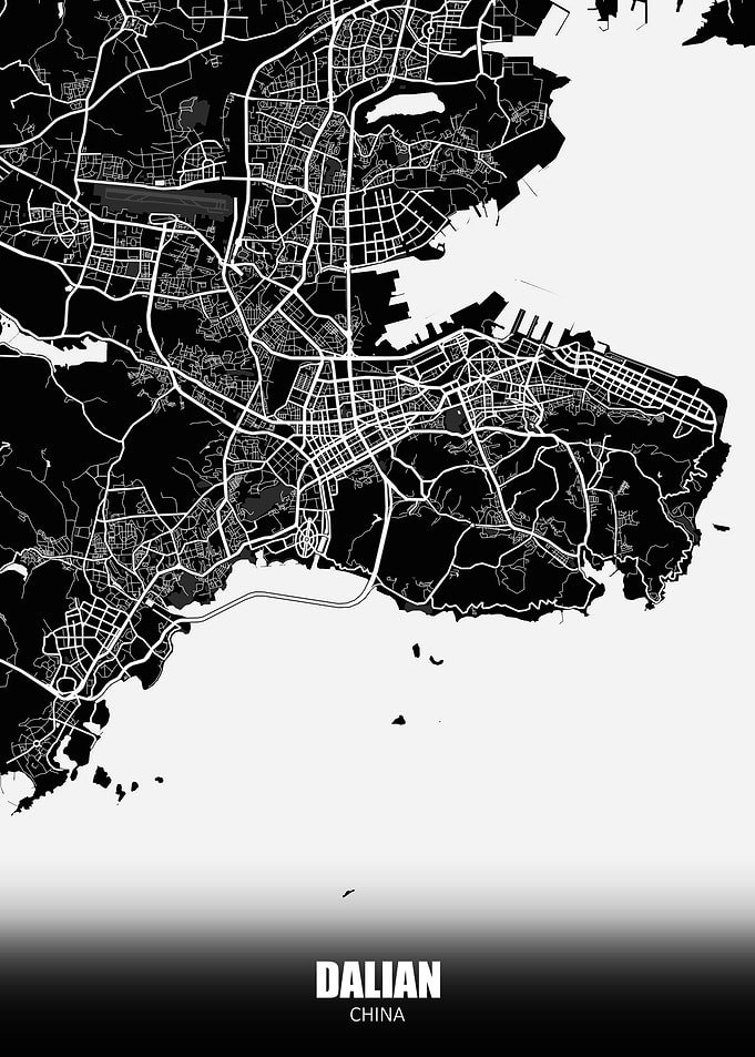 Dalian China Dark Map
