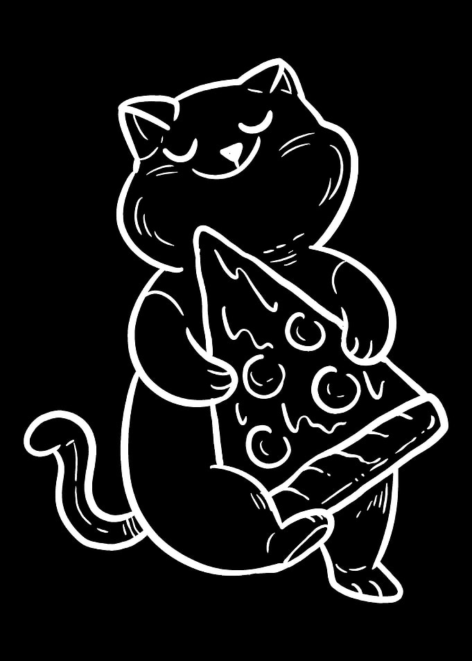 Cat and Pizza Pet Lover Gi