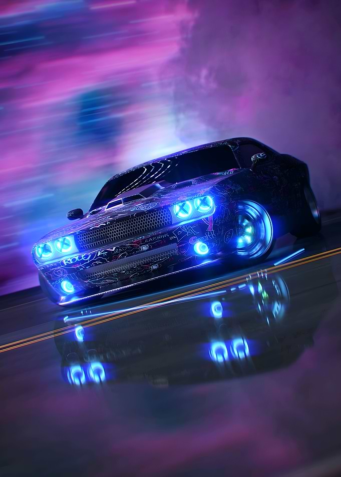 Toyota MR2 JDM Car Neon