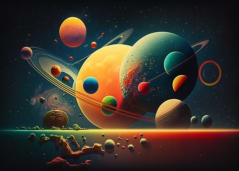 Bright Abstractions — metal poster wall art