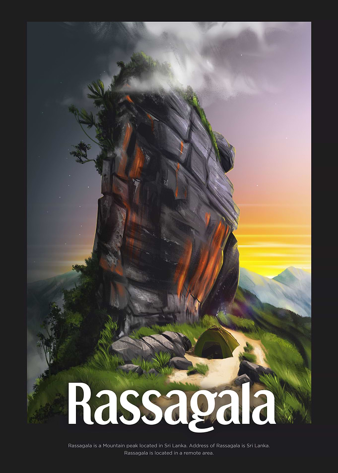 Rassagala Sri lanka Poster