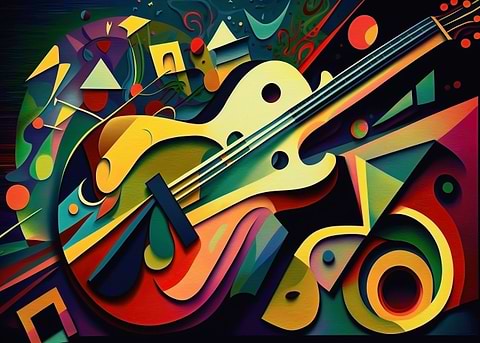 Rhythmic Reflections — metal poster wall art