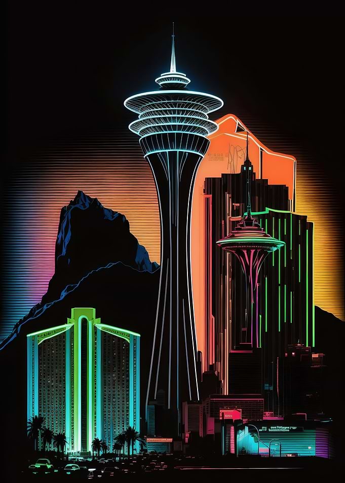 Neon Skyline Las Vegas