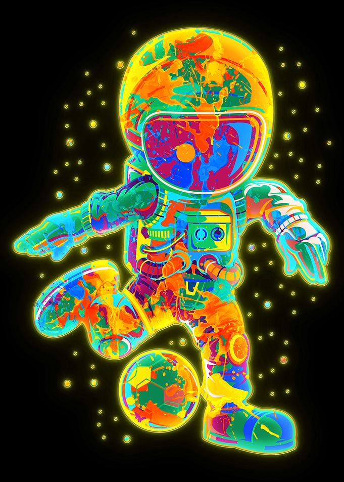 Astronaut soccer black