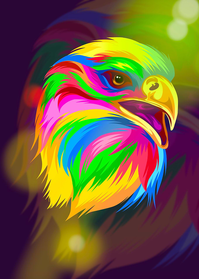 pop art of eagle