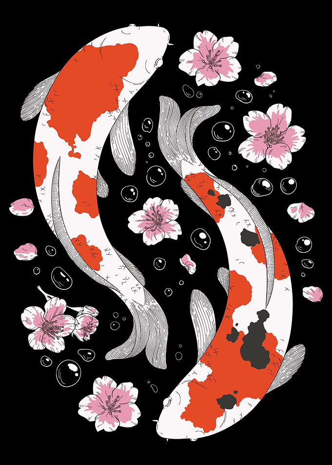 Japanese Koi Fishes