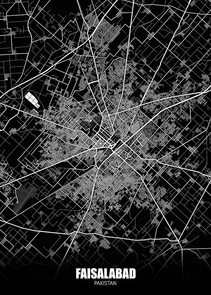 Faisalabad Pakistan Map