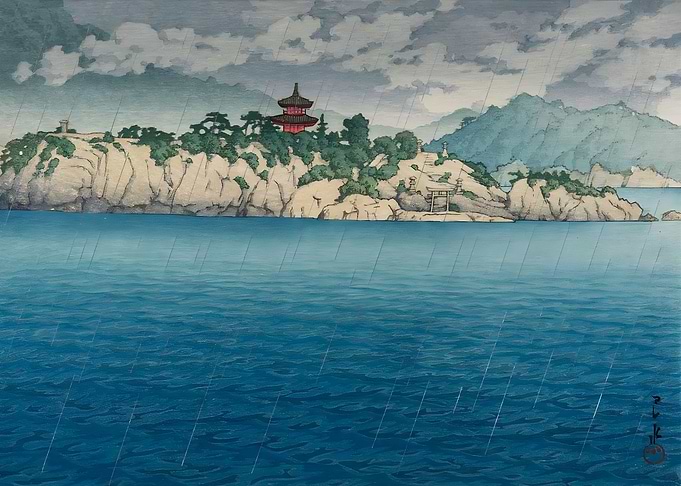 Ukiyo e Benten Island