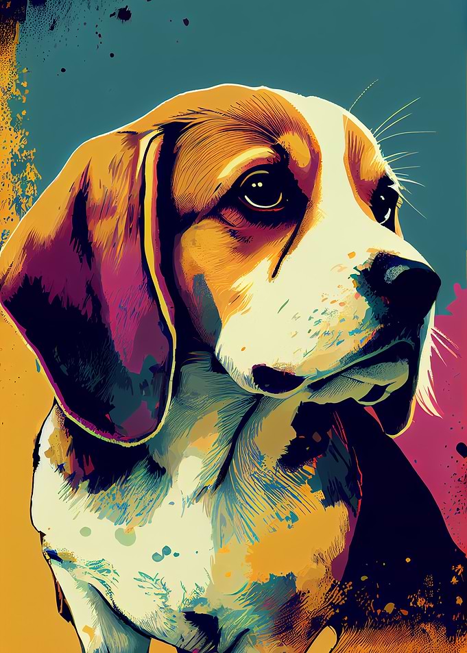 Beagle Pop Art Dog