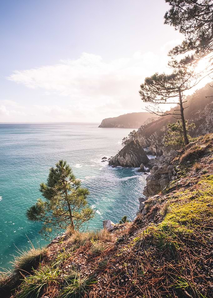 Rays of sun on seascape