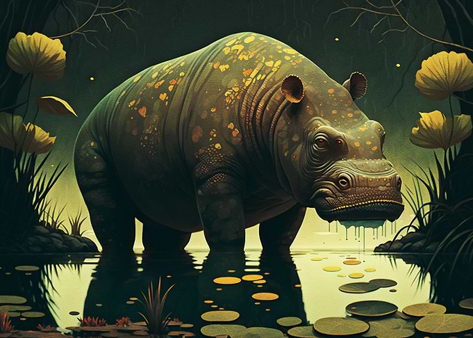 Painting Hippopotamus